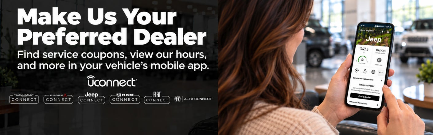 uconnect® make us your preferred dealer | Pratt Chrysler Dodge Jeep Ram in Calais ME