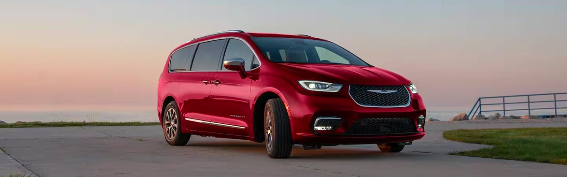 2024 Chrysler Pacifica-Plug-In-Hybrid parked near sea