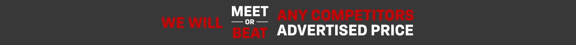 Meet or beat any competitors price